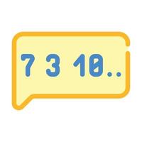 talking numbers color icon vector isolated illustration