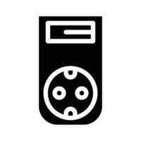 wattmeter measuring equipment glyph icon vector illustration