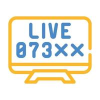 live lottery tv screen color icon vector illustration