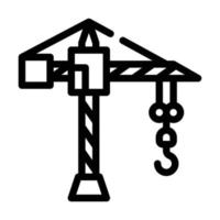 grúa de construcción línea icono vector ilustración aislada