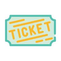 lottery ticket color icon vector isolated illustration