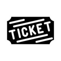 lottery ticket glyph icon vector isolated illustration