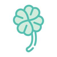 clover lucky color icon vector isolated illustration