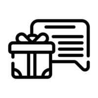 gift for review line icon vector illustration