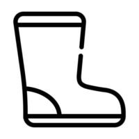 waterproof boot line icon vector isolated illustration