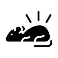 icono de glifo de ratón luminoso vector ilustración aislada