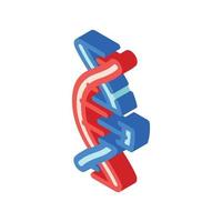 dna code isometric icon vector isolated illustration