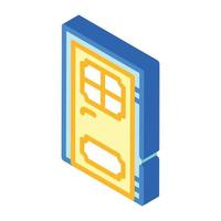 door renovation isometric icon vector illustration isolated