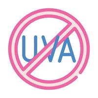 uva crossed out mark color icon vector illustration