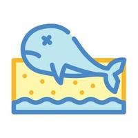 fish death color icon vector symbol illustration
