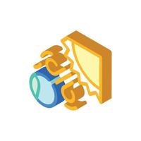 solar influence on earth isometric icon vector illustration