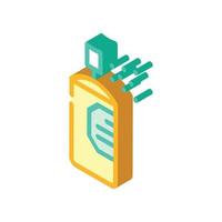 paint color bottle isometric icon vector illustration