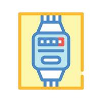 electric meter color icon vector isolated illustration