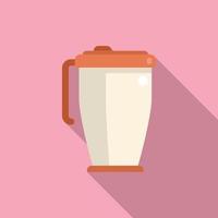 Insulated thermo cup icon flat vector. Coffee mug vector