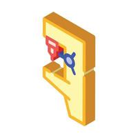 drilling machine isometric icon vector isolated illustration