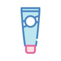 cream face foam tube color icon vector illustration