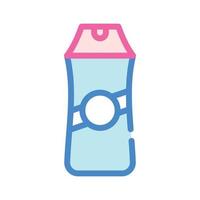 shampoo bottle color icon vector isolated illustration