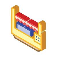 cutting metal isometric icon vector isolated illustration