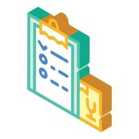 delivering list isometric icon vector isolated illustration