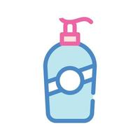 liquid soap bottle color icon vector illustration