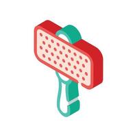 brush for clean dog wool isometric icon vector illustration