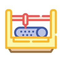 punching and cutting pipes color icon vector illustration