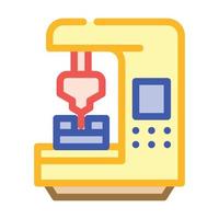 cnc computer numerical control color icon vector illustration