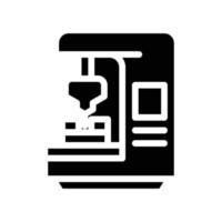 cnc computer numerical control glyph icon vector illustration