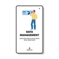 Data Management And Researching Manager Vector