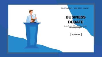 debate empresarial sobre convención o vector de conferencia
