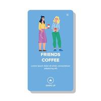 Women Friends Coffee Drinking Together Vector