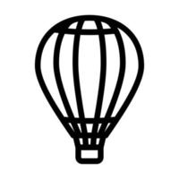 balloon flying transport line icon vector illustration