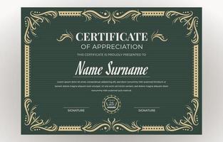 Victorian Classic Certificate Design Template vector