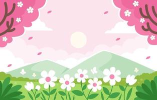 Nature Spring Floral Background vector