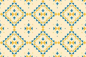 Abstract ethnic native art. Geometric ethnic seamless pattern in tribal. Fabric Indian style. vector