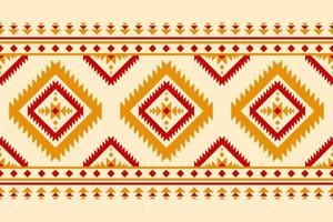 Abstract ethnic native art. Geometric ethnic seamless pattern in tribal. Fabric Indian style. vector