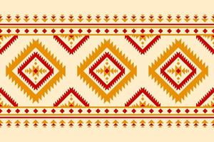 Abstract ethnic native art. Geometric ethnic seamless pattern in tribal. Fabric Indian style. vector