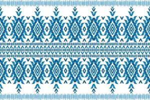 alfombra étnica patrón ikat art. patrón geométrico étnico ikat sin costuras en tribal. vector