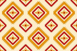 Abstract ethnic native art. Geometric ethnic seamless pattern in tribal. Fabric Indian style. vector