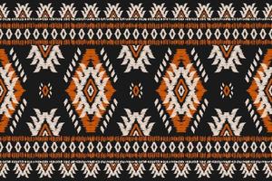 Carpet ethnic ikat pattern art. Geometric ethnic ikat seamless pattern in tribal. Mexican style. vector