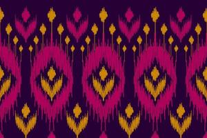 hermoso arte de patrón tribal étnico. patrón sin fisuras de ikat étnico. estilo americano y mexicano. vector