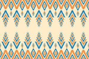 Abstract ethnic ikat background. Geometric seamless pattern in tribal. Fabric Indian style. vector