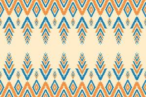 Abstract ethnic ikat background. Geometric seamless pattern in tribal. Fabric Indian style. vector