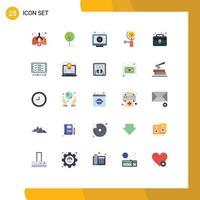 25 Flat Color concept for Websites Mobile and Apps portfolio business case screen grinding construction Editable Vector Design Elements