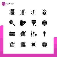 16 Solid Glyph concept for Websites Mobile and Apps location resources arrow location hr Editable Vector Design Elements