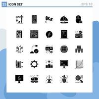 Modern Set of 25 Solid Glyphs Pictograph of hardware devices canada computers boat Editable Vector Design Elements