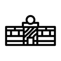 shopping center line icon vector illustration