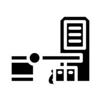 petroleum station glyph icon vector illustration