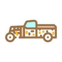 rat rod car color icon vector illustration