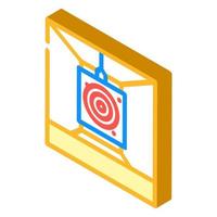 target for shouting isometric icon vector illustration